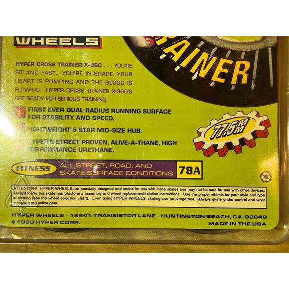 New Hyper Wheels Cross Trainer X-360 77.5mm Fitness All Surface Conditions 78A - Picture 5 of 7